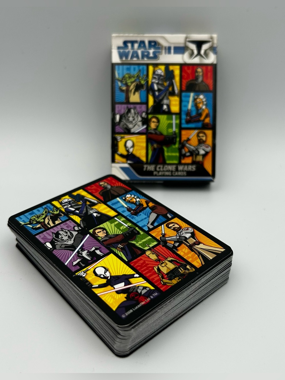STAR WARS CLONE WARS Playing Cards Deck Animated Series Open Lightly Used